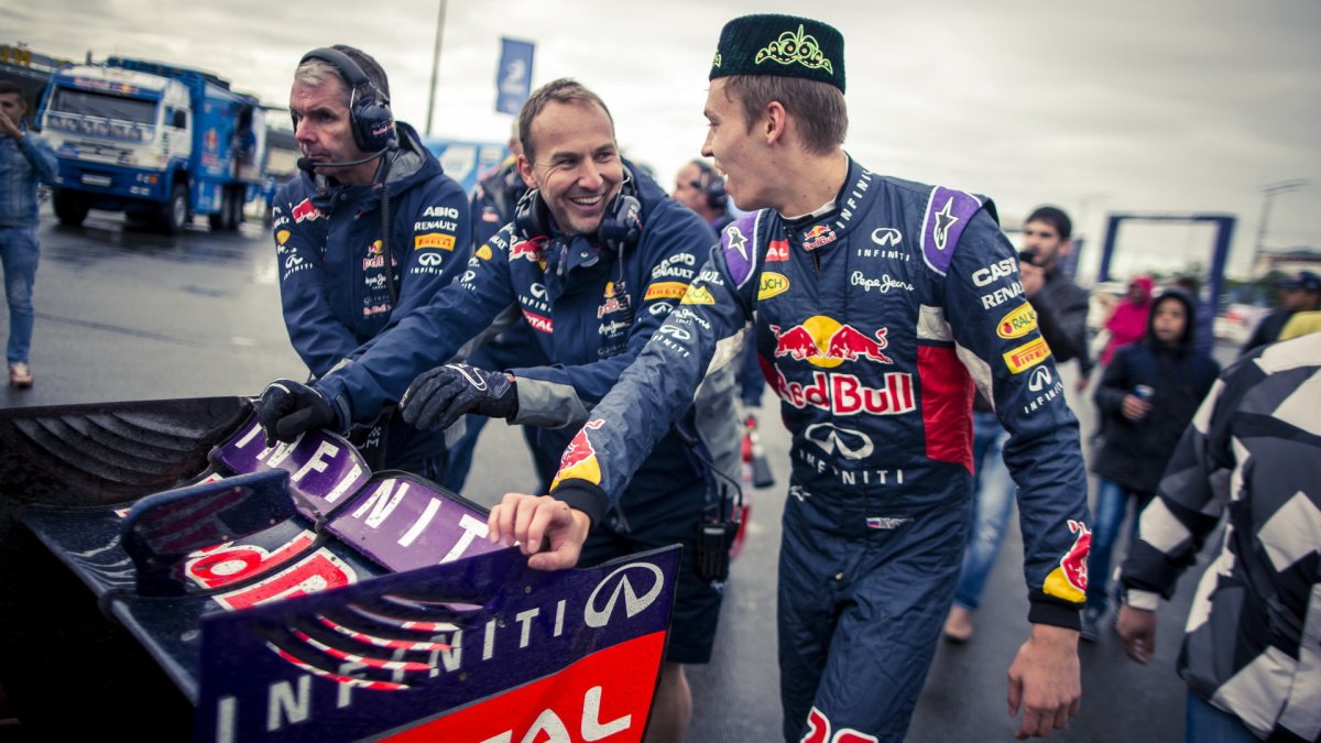 Daniil Kvjat při roadshow v Kazani