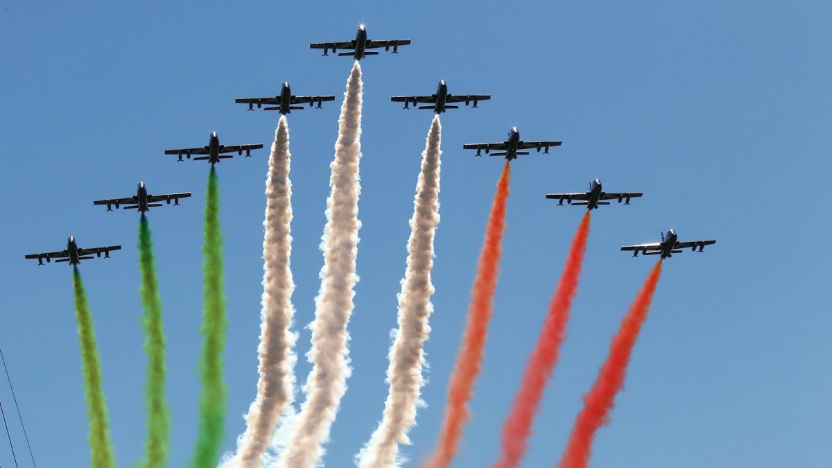 Letecká show před závodem, GP Itálie (Monza)