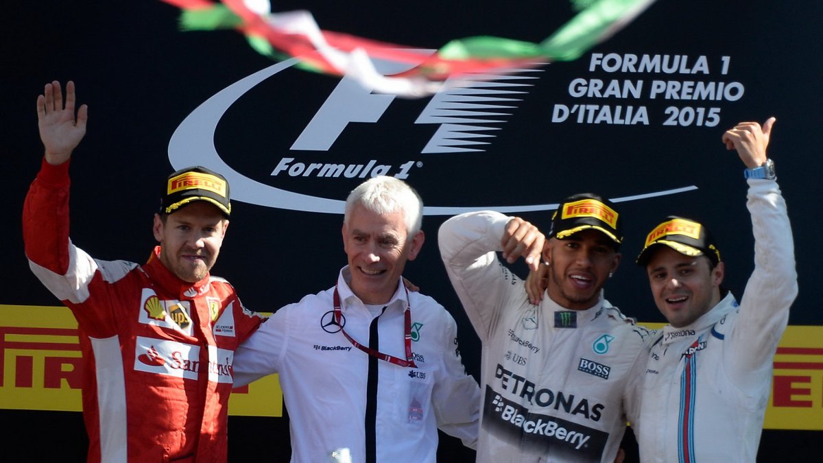 Společné foto na pódiu, GP Itálie (Monza)