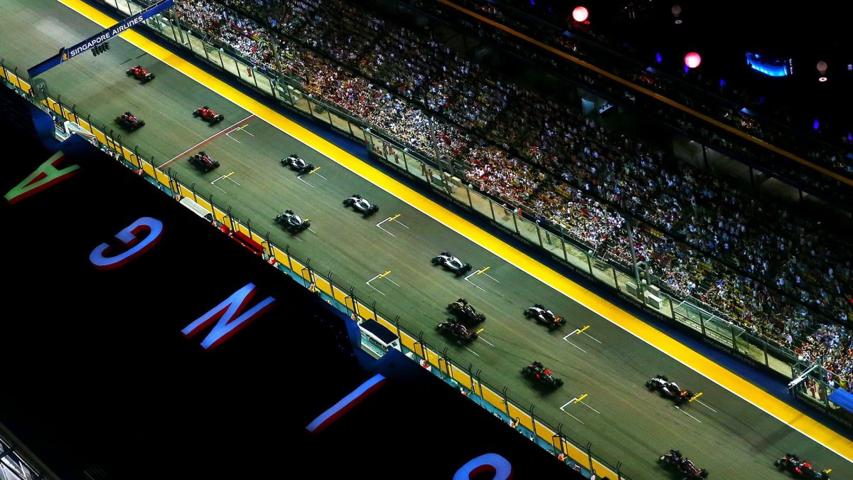 Start z ptačí perspektivy, GP Singapuru (Singapur)