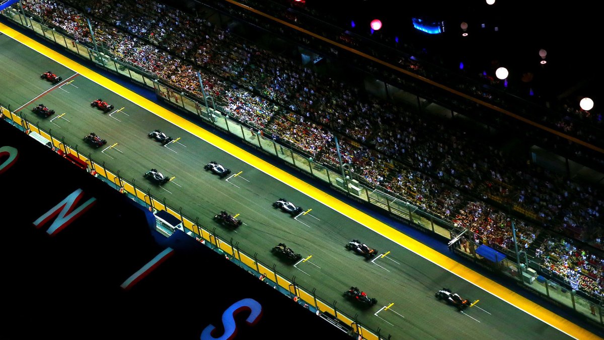 Start z ptačí perspektivy, GP Singapuru (Singapur)
