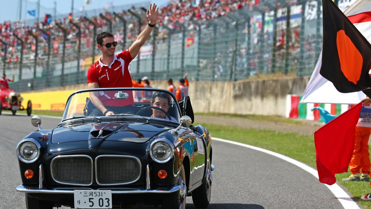 Alexander Rossi při prezentaci před startem v Suzuce