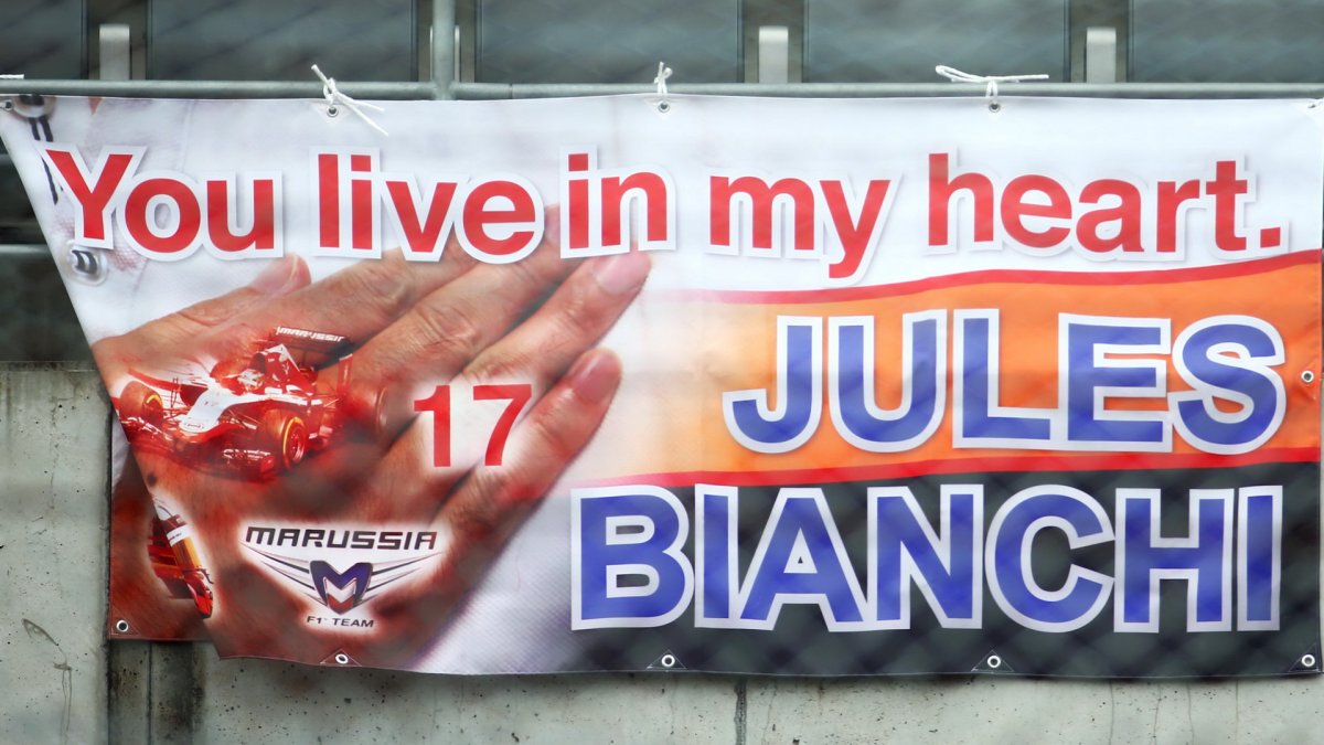 Vzpomínka na Julese Bianchiho v Suzuce