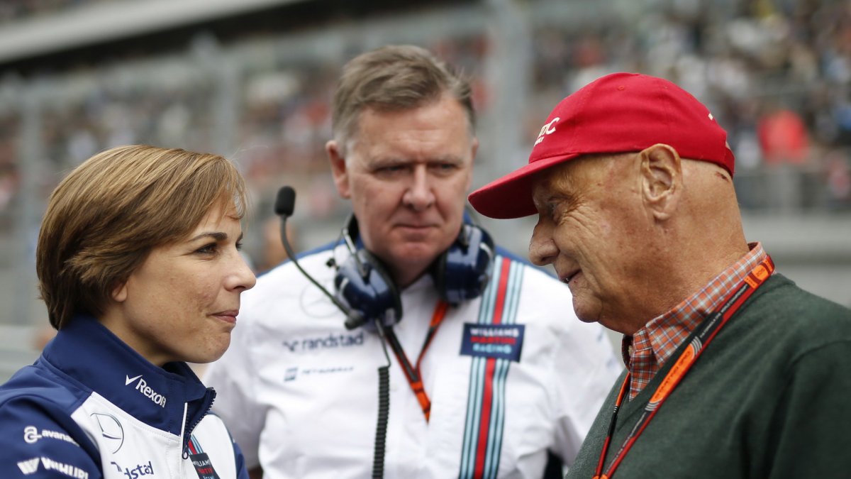 Claire Williamsová a Niki Lauda v Soči
