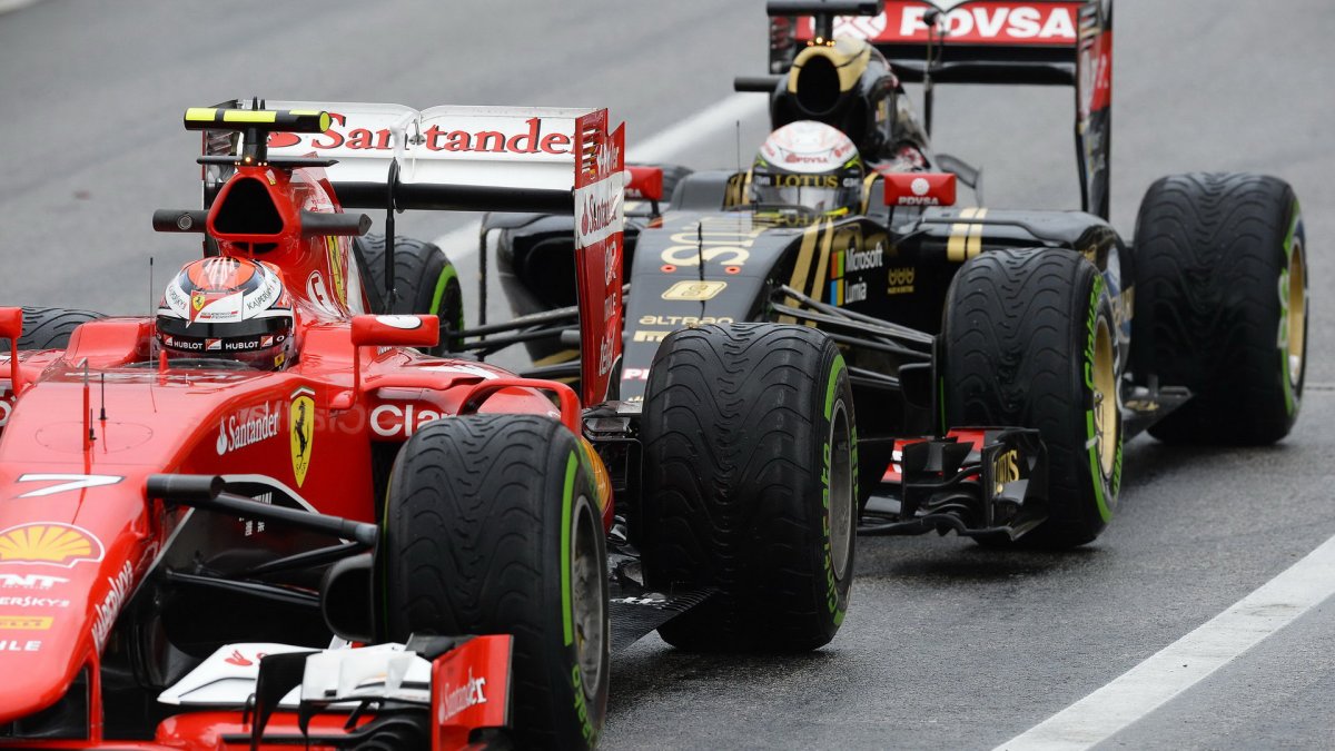 Kimi Räikkönen a Romain Grosjean v Austinu