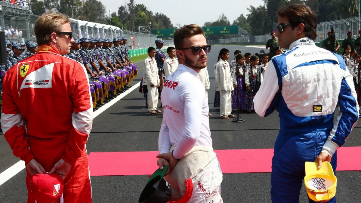 Kimi Räikkönen, Will Stevens a Felipe Nasr v Mexiku