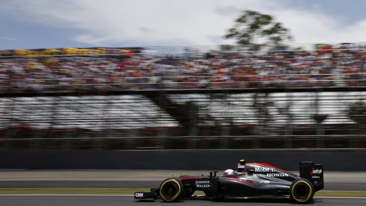 Jenson Button v Brazílii
