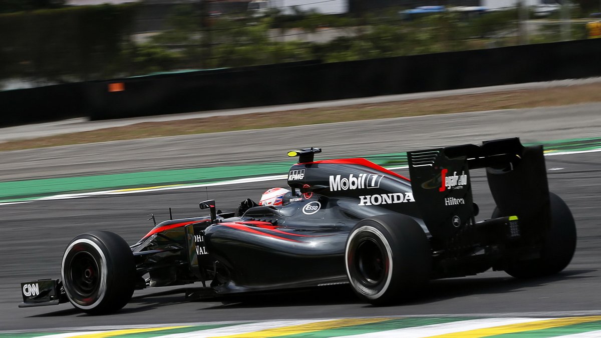 Jenson Button v Brazílii