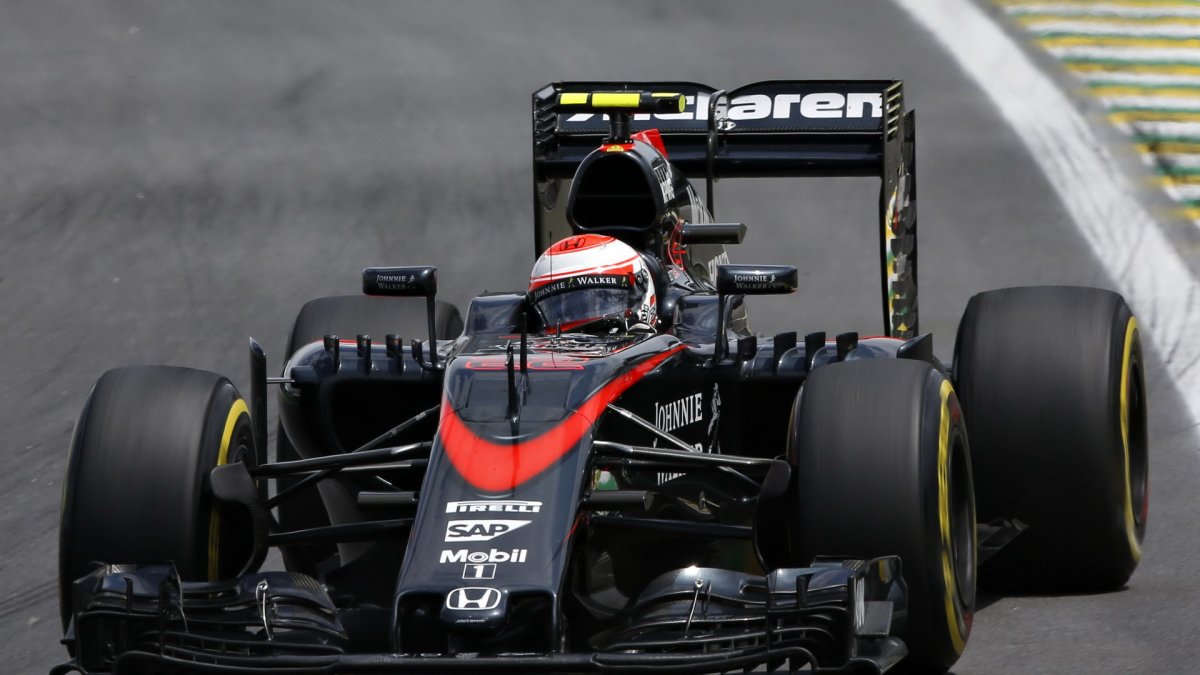 Jenson Button v Brazílii