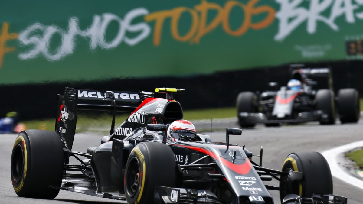 Jenson Button v Brazílii