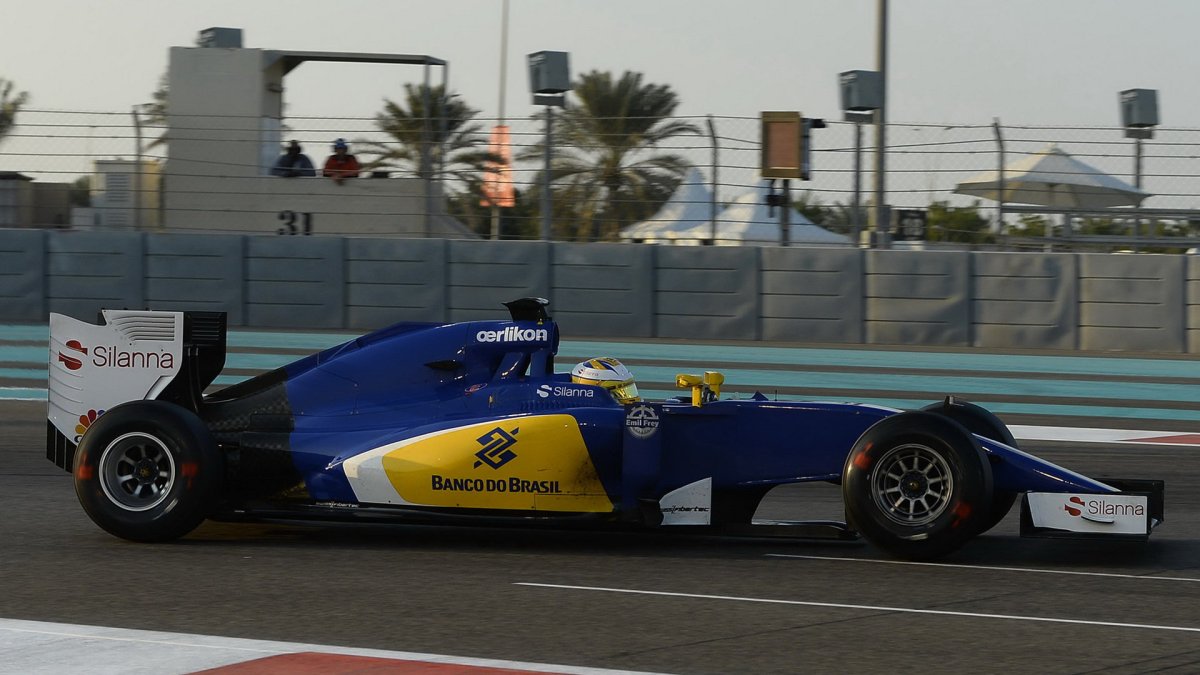 Marcus Ericsson při Pirelli testech v Abú Zabí