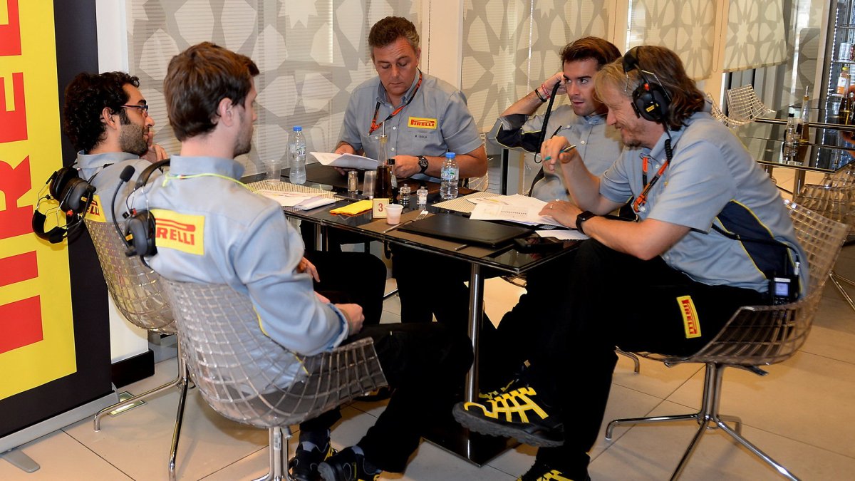 Tým Pirelli při Pirelli testech v Abú Zabí