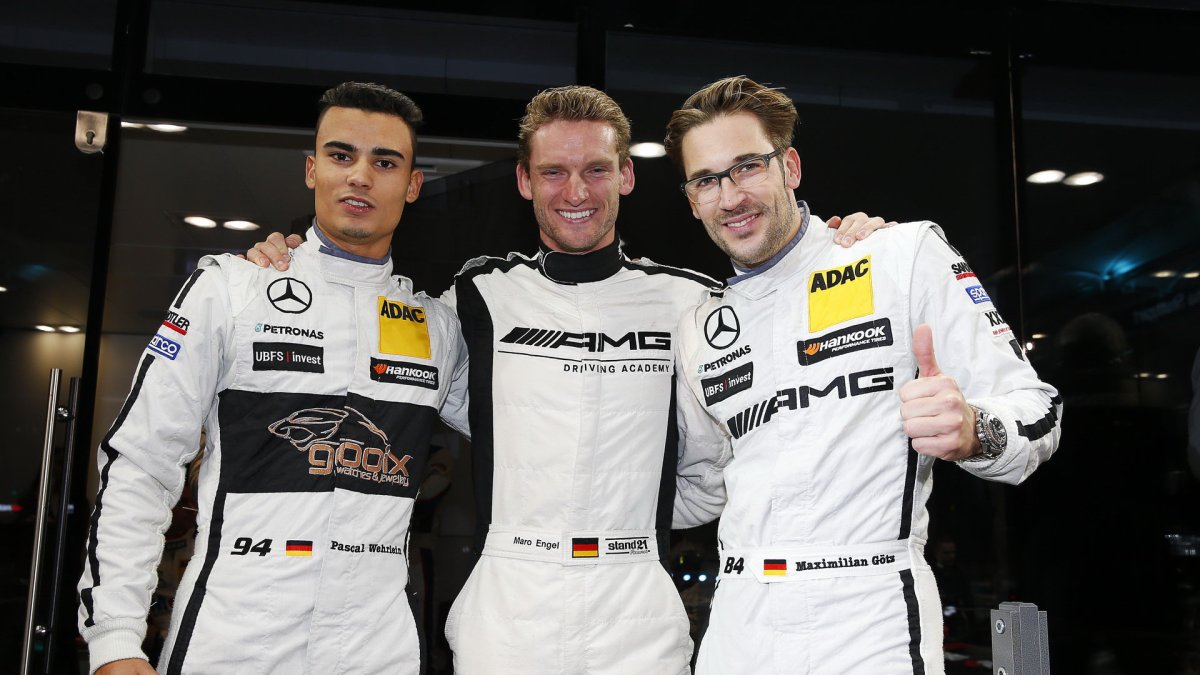 Pascal Wehrlein, Maro Engel a Maximilian Götz ve Stuttgartu