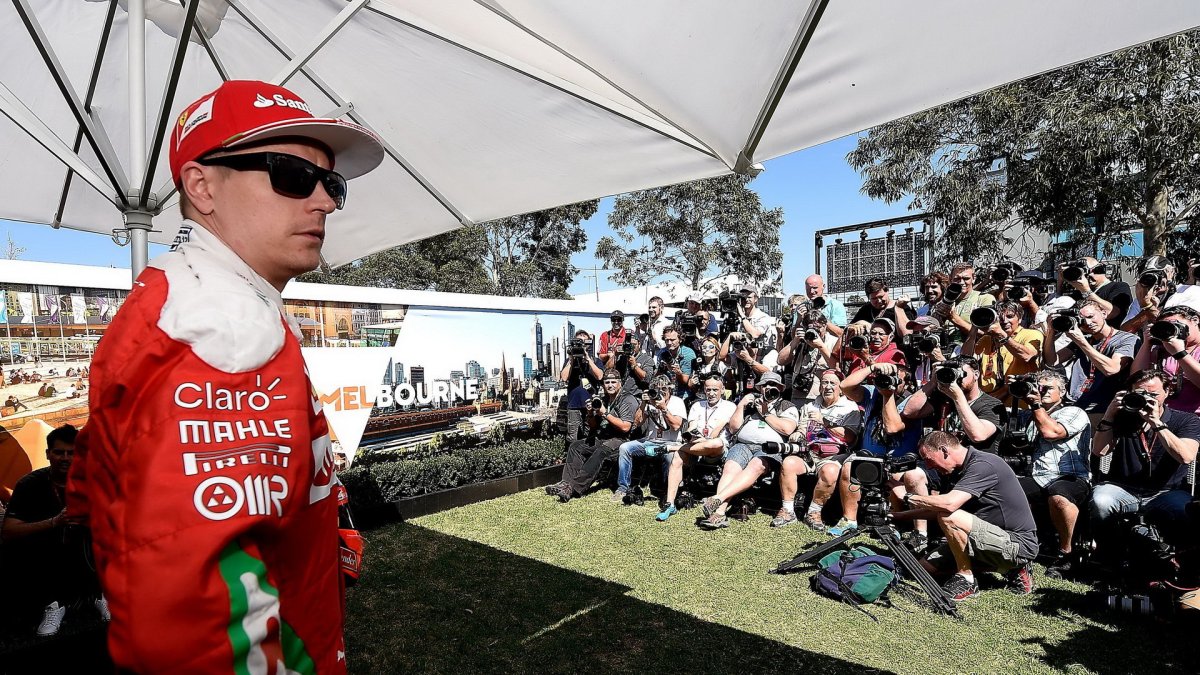 Focení pilotů týmu Ferrari, Kimi Räikkönen v Melbourne