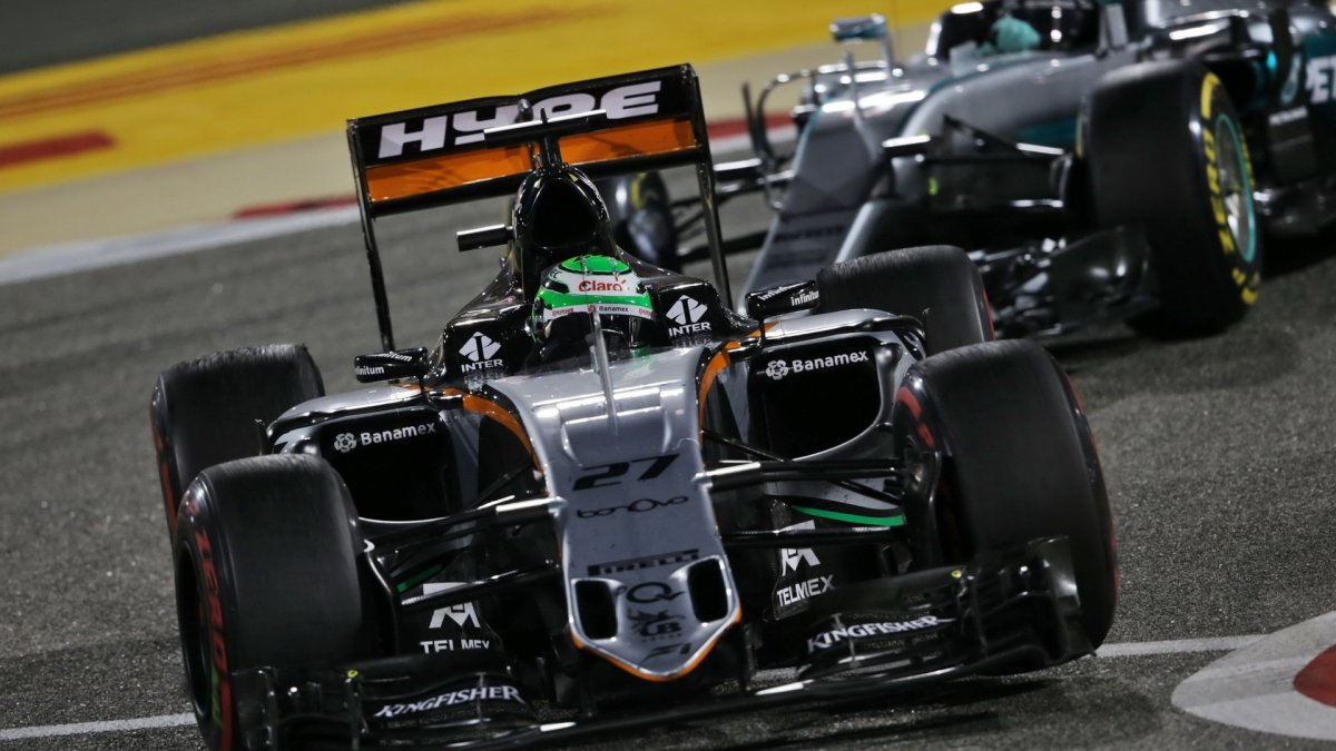 Nico Hülkenberg v závodě v Bahrajnu