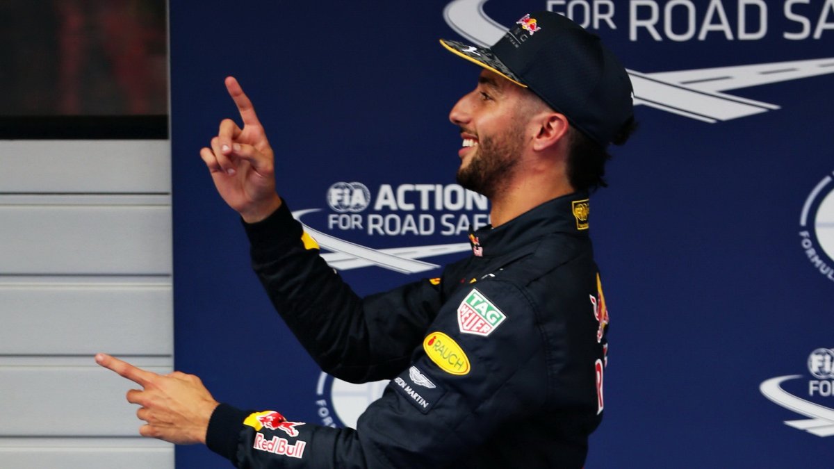 Daniel Ricciardo po kvalifikaci v Číně