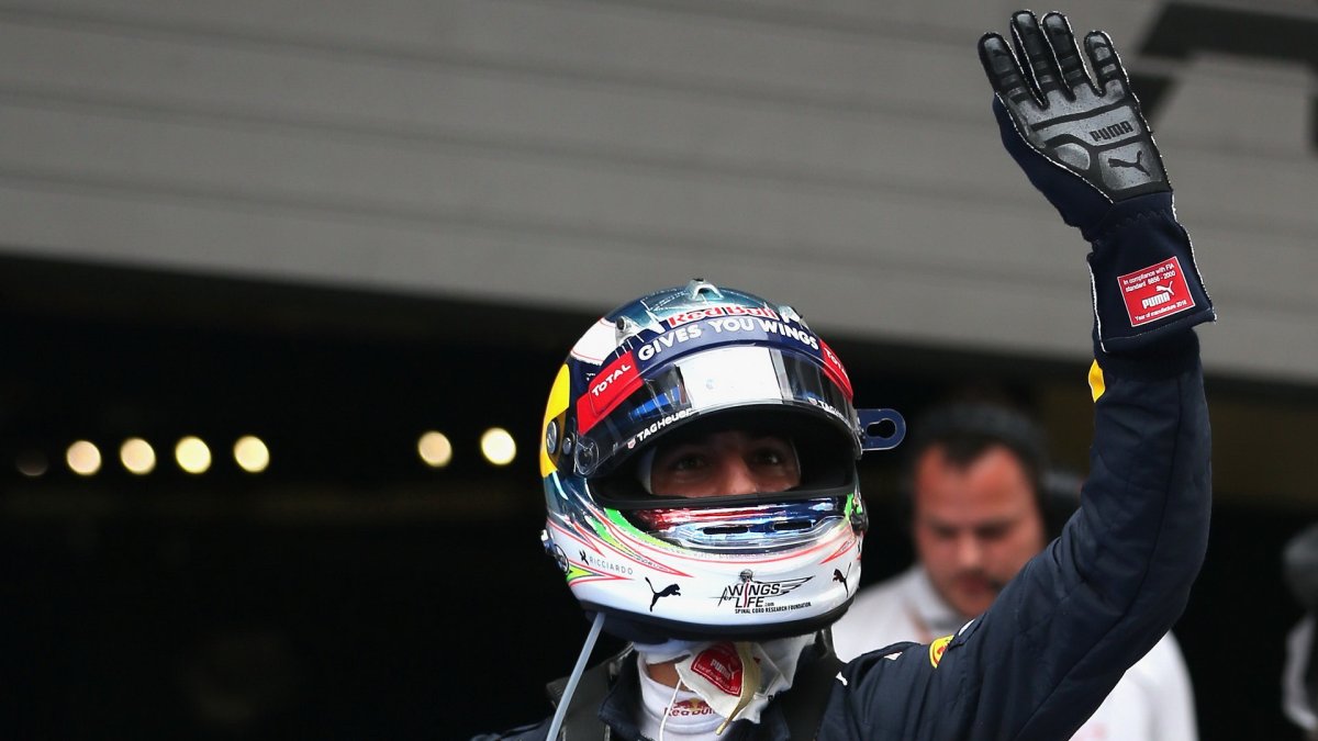 Daniel Ricciardo po kvalifikaci v Číně