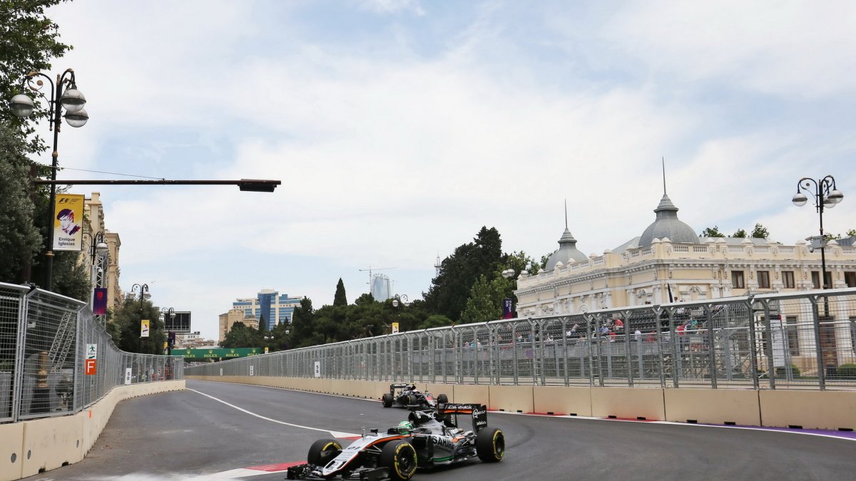 Nico Hülkenberg při tréninku v Baku