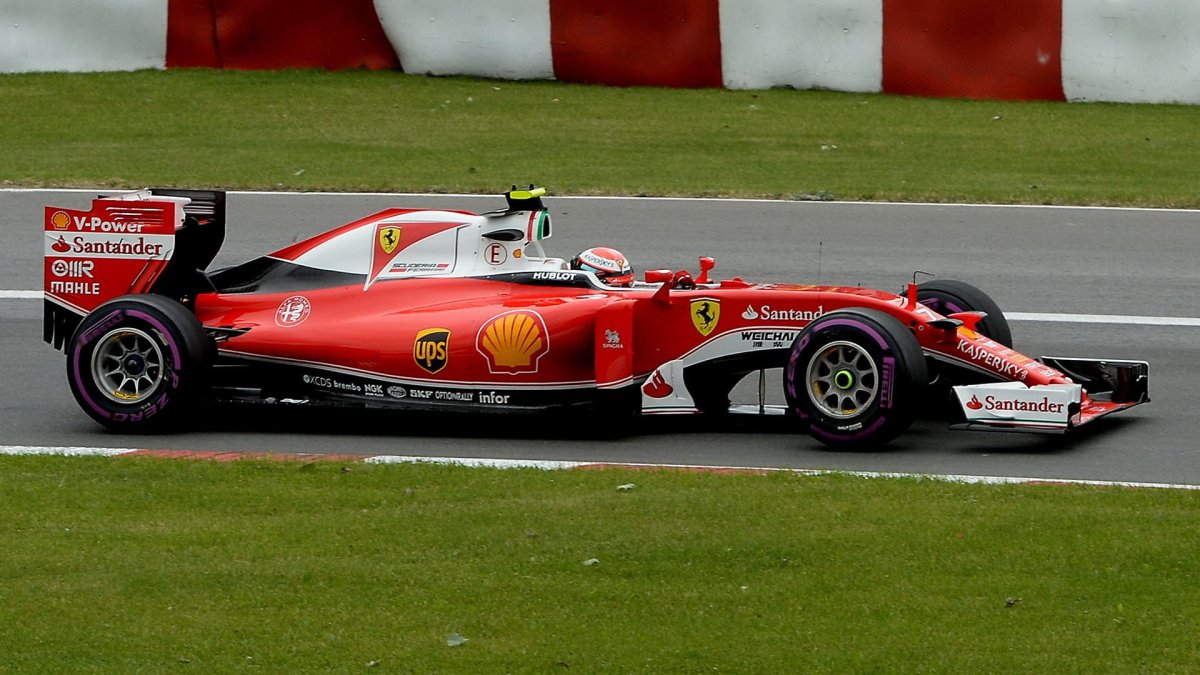 Kimi Räikkönen v závodě v Kanadě