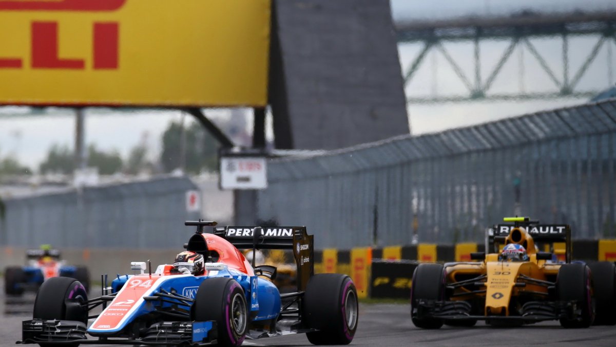 Pascal Wehrlein a Jolyon Palmer v závodě v Kanadě