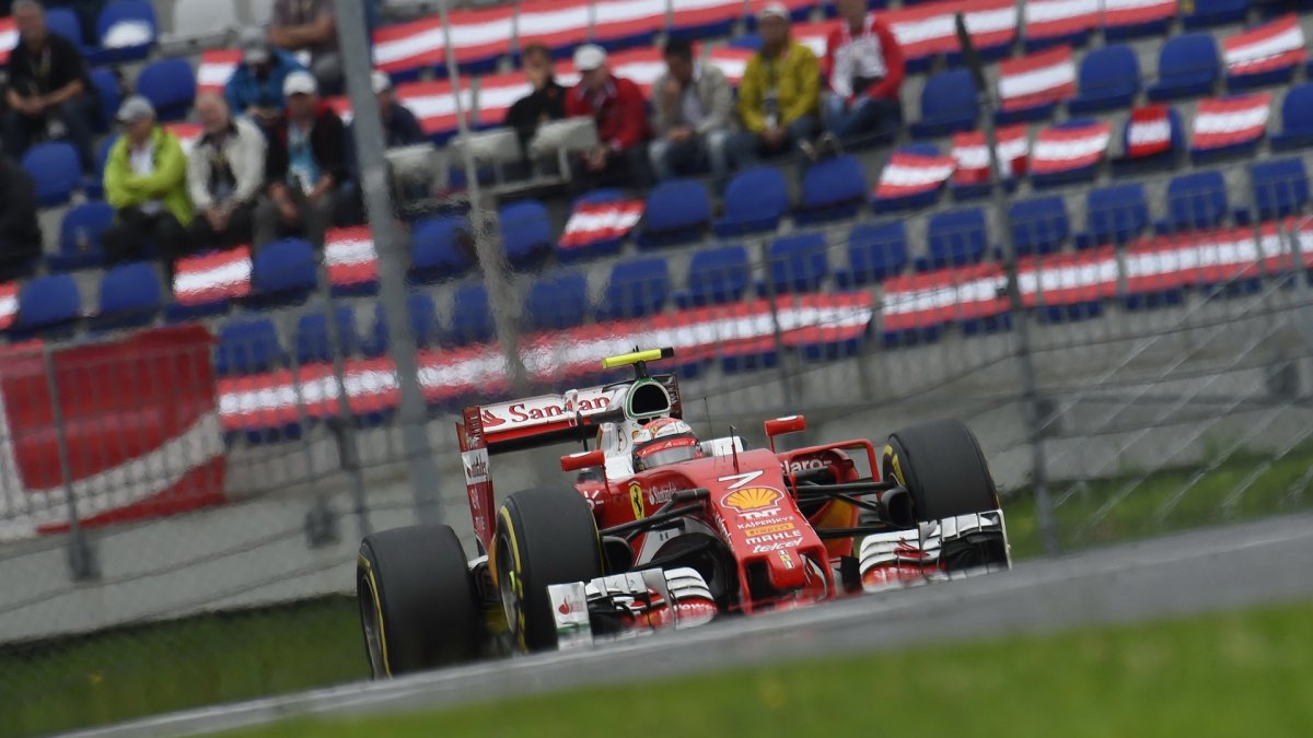 Kimi Räikkönen v závodě na Red Bull Ringu