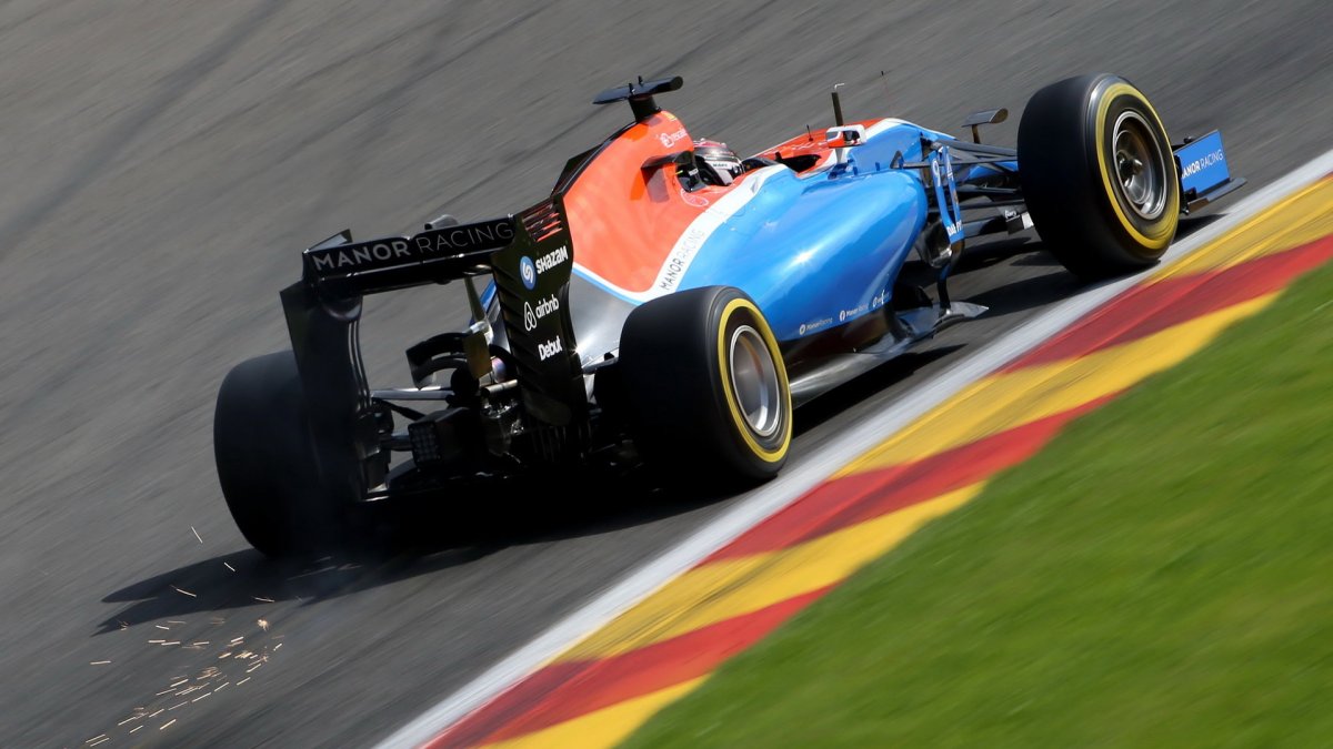 Pascal Wehrlein při pátečním tréninku v Belgii