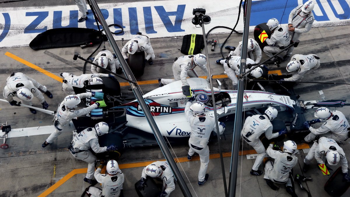 Valtteri Bottas v závodě na Monze
