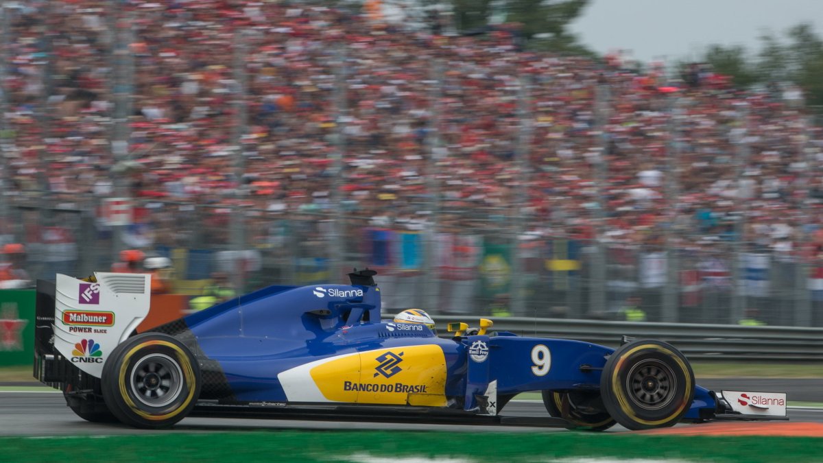 Marcus Ericsson v závodě na Monze