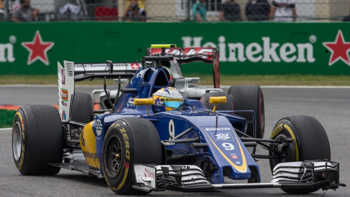Marcus Ericsson v závodě na Monze