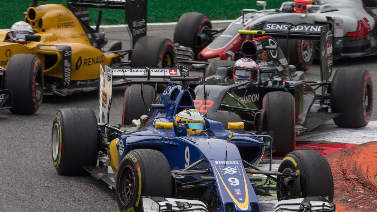 Marcus Ericsson v závodě na Monze
