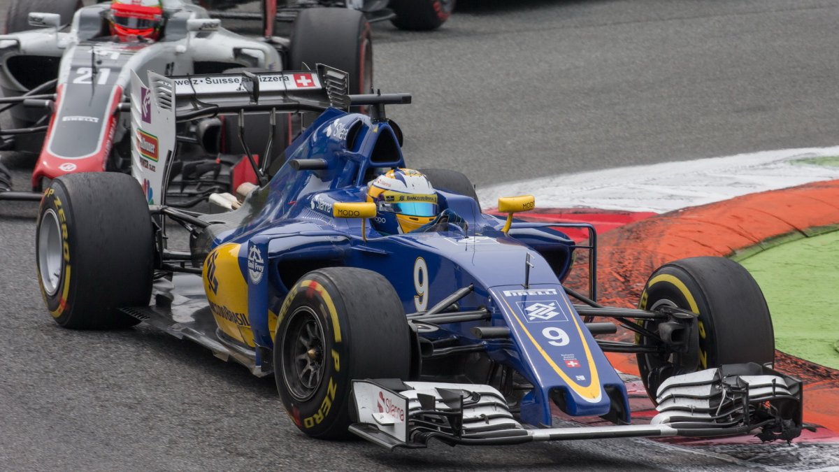 Marcus Ericsson v závodě na Monze