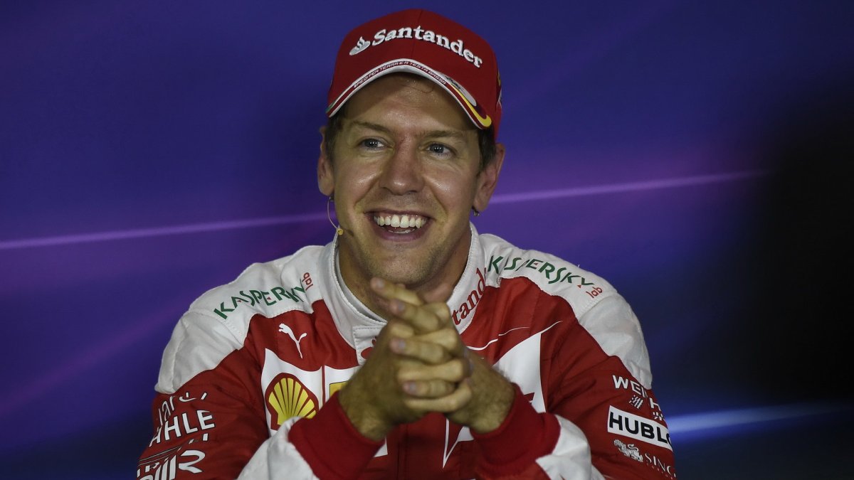 Sebastian Vettel po kvalifikaci na Monze