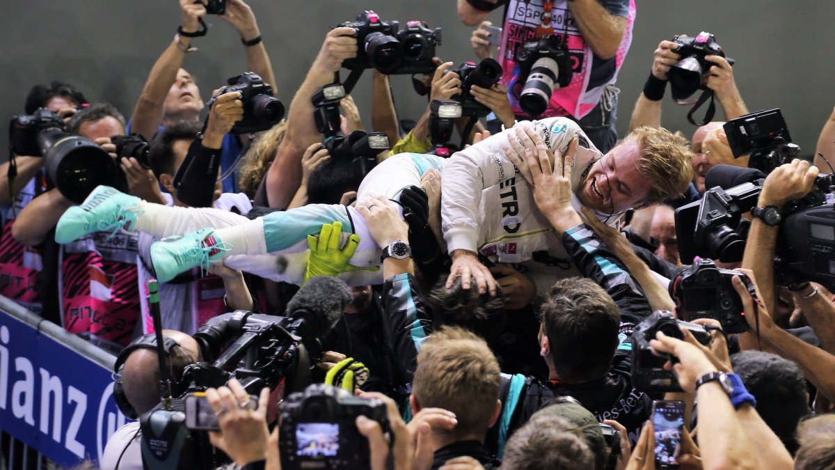 Nico Rosberg po závodě v Singapuru