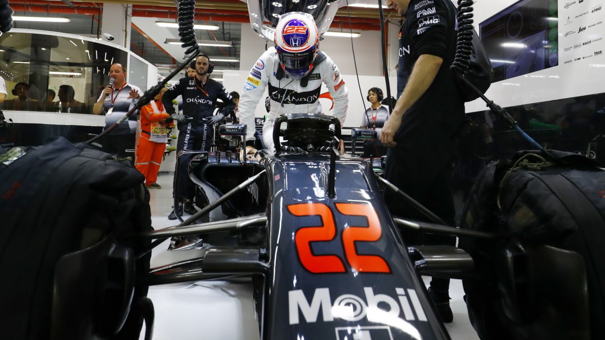 Jenson Button před závodem v Singapuru