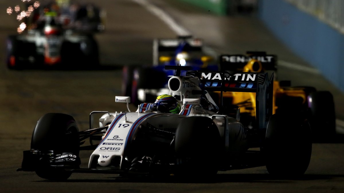 Felipe Massa v závodě v Singapuru
