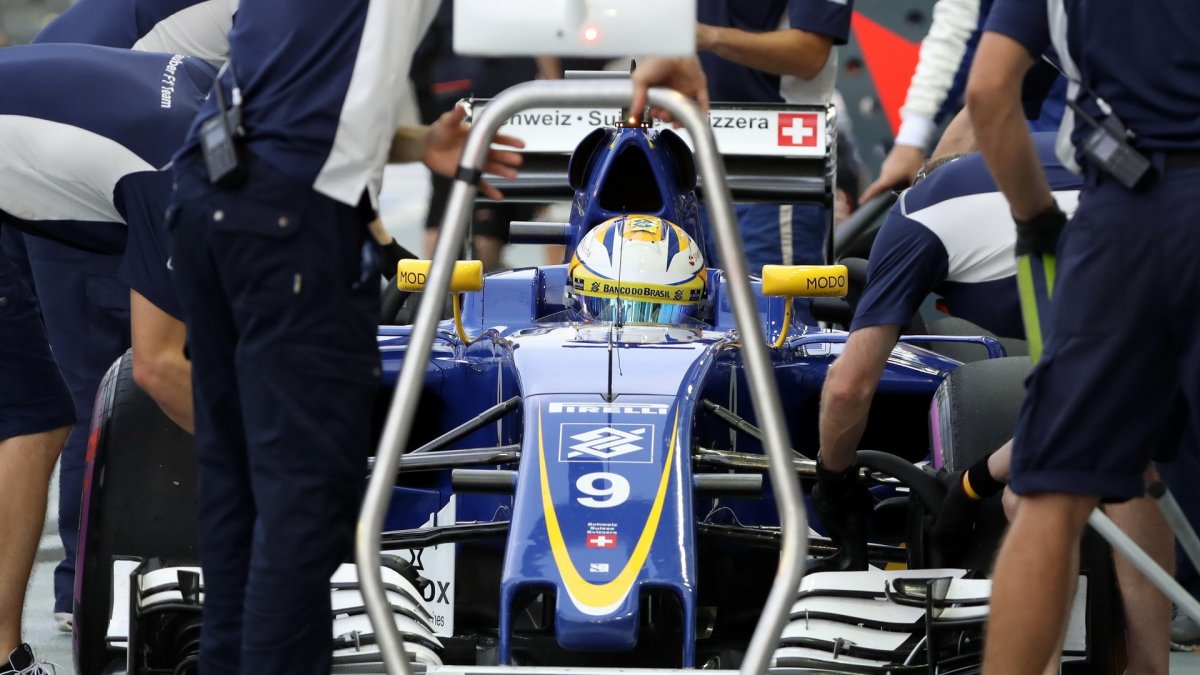 Marcus Ericsson při sobotním tréninku v Singapuru