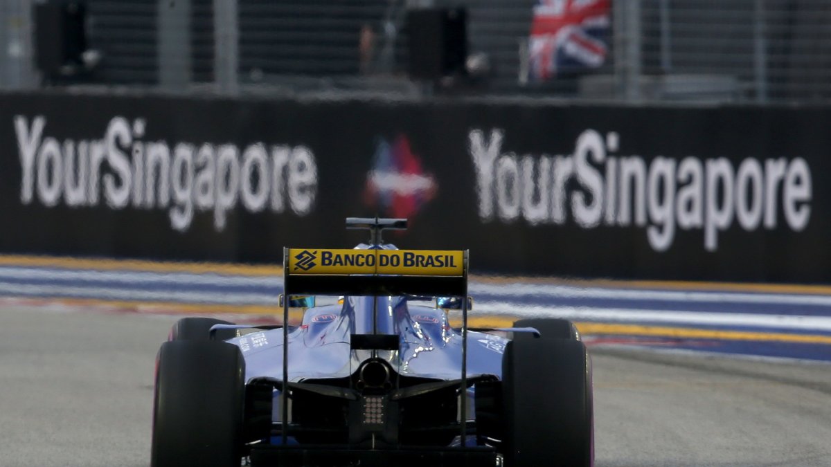 Marcus Ericsson při sobotním tréninku v Singapuru