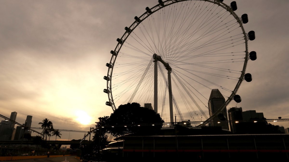 Marcus Ericsson při sobotním tréninku v Singapuru