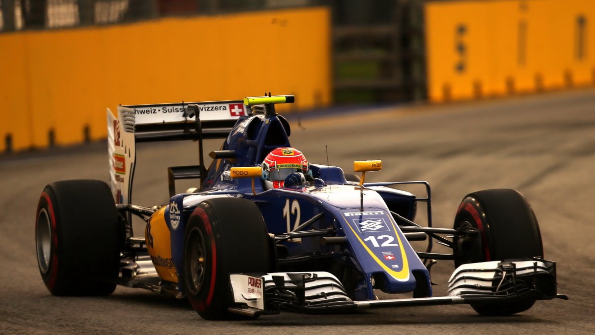 Felipe Nasr při sobotním tréninku v Singapuru