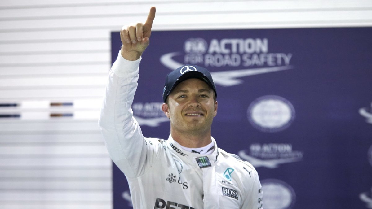 Nico Rosberg po kvalifikaci v Singapuru