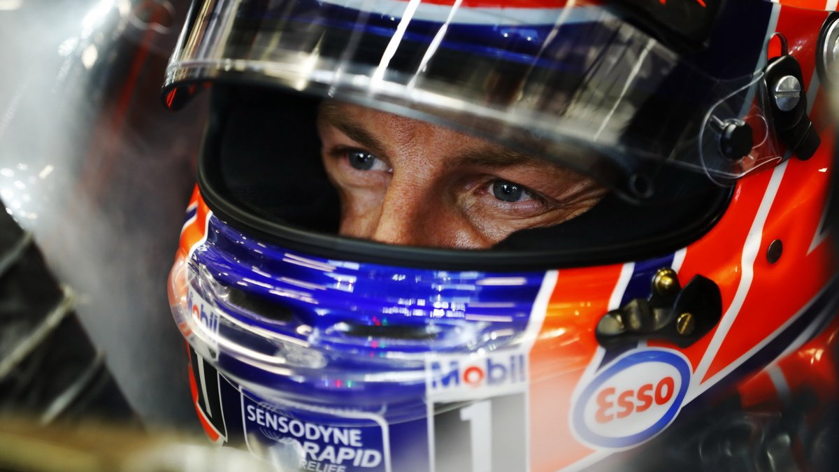 Jenson Button v kvalifikaci v Singapuru
