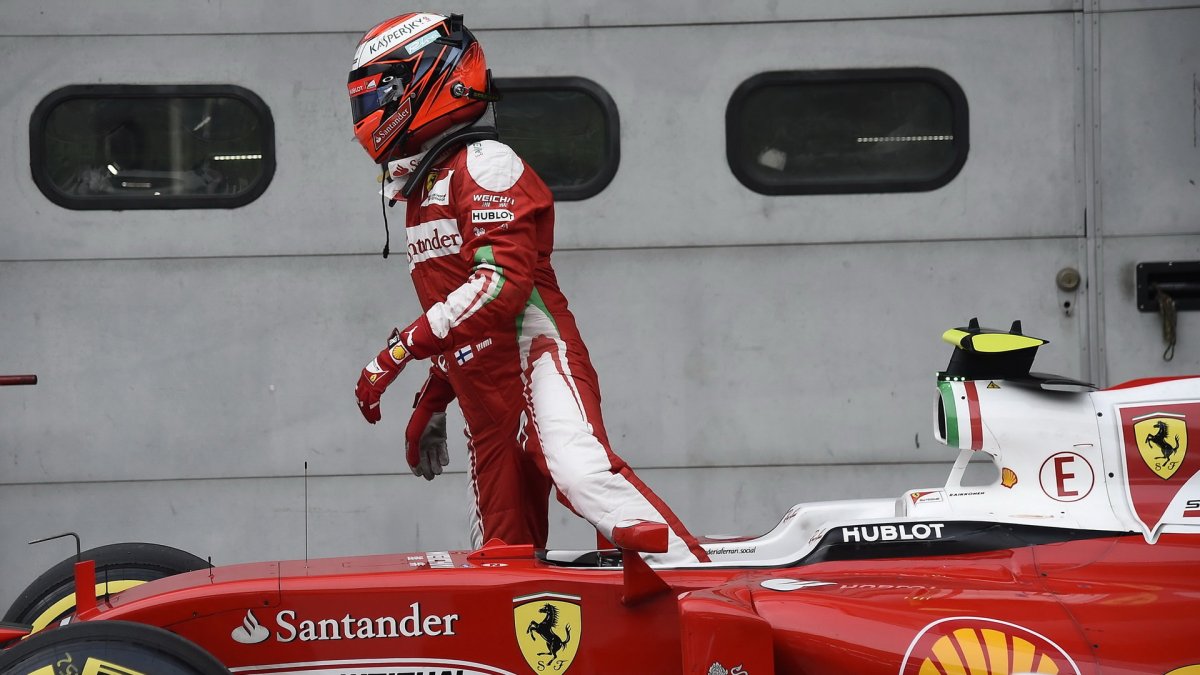 Kimi Räikkönen po kvalifikaci v Malajsii