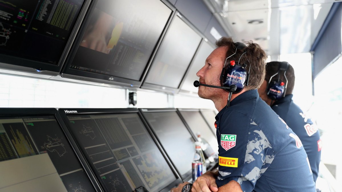 Christian Horner v kvalifikaci v Malajsii