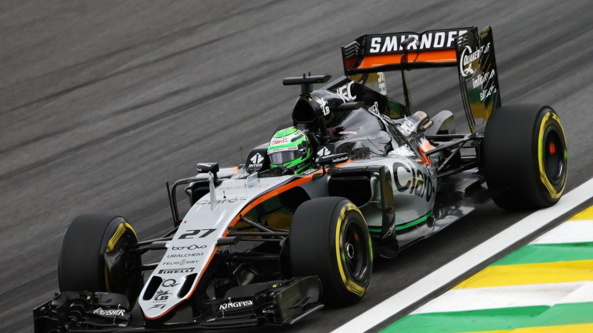 Nico Hülkenberg v kvalifikaci v Brazílii