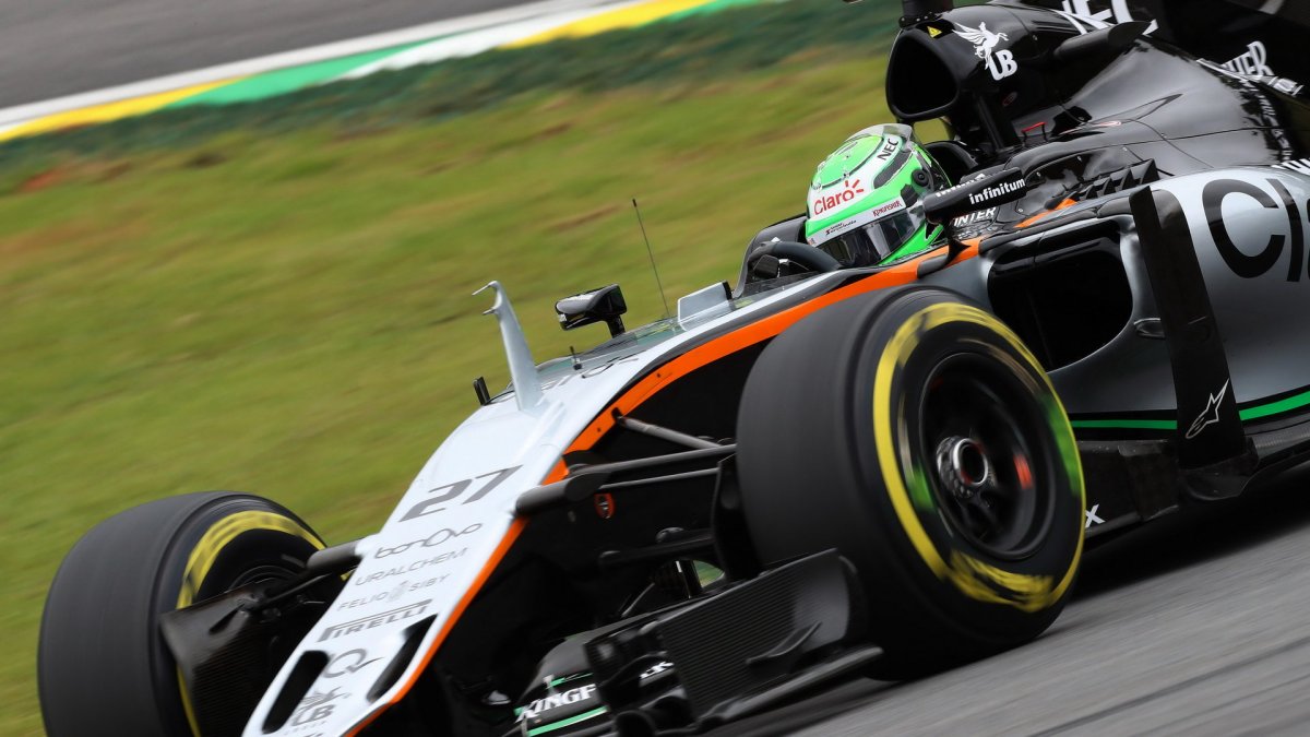 Nico Hülkenberg v kvalifikaci v Brazílii
