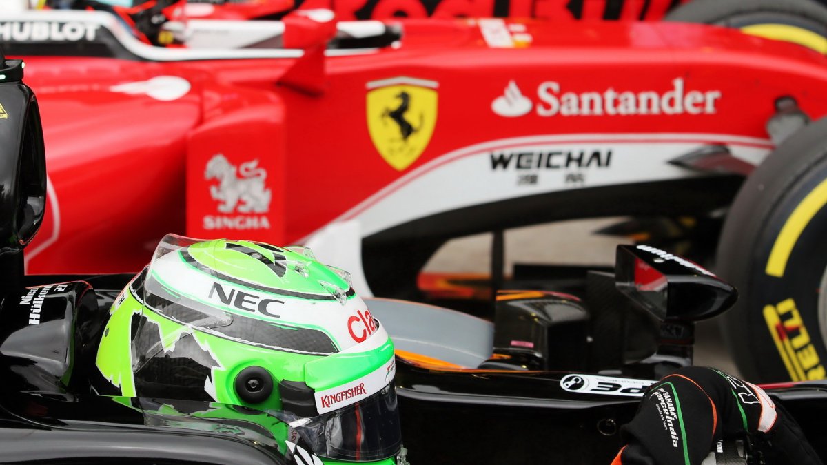 Nico Hülkenberg v kvalifikaci v Brazílii
