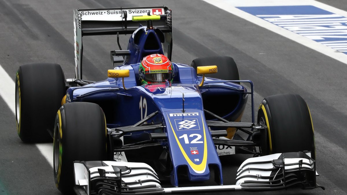Felipe Nasr v kvalifikaci v Brazílii
