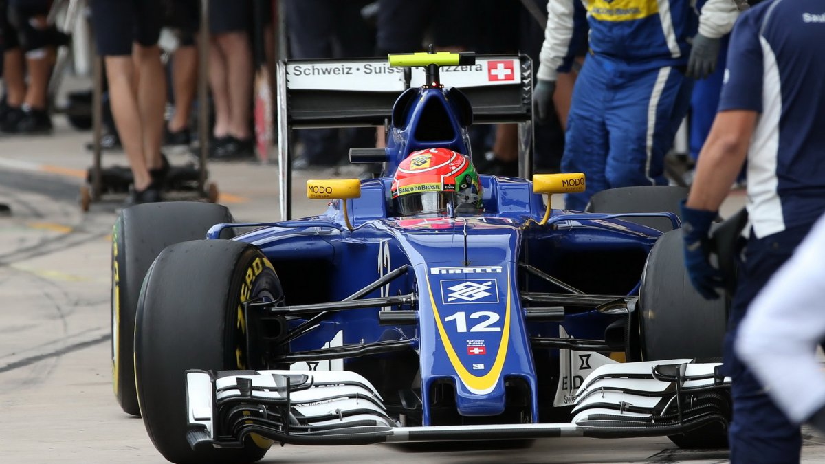 Felipe Nasr v kvalifikaci v Brazílii