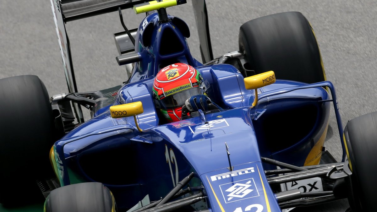 Felipe Nasr v kvalifikaci v Brazílii