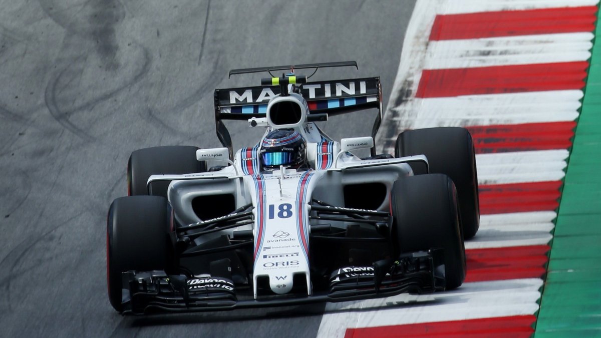 Lance Stroll při pátečním tréninku v Rakousku